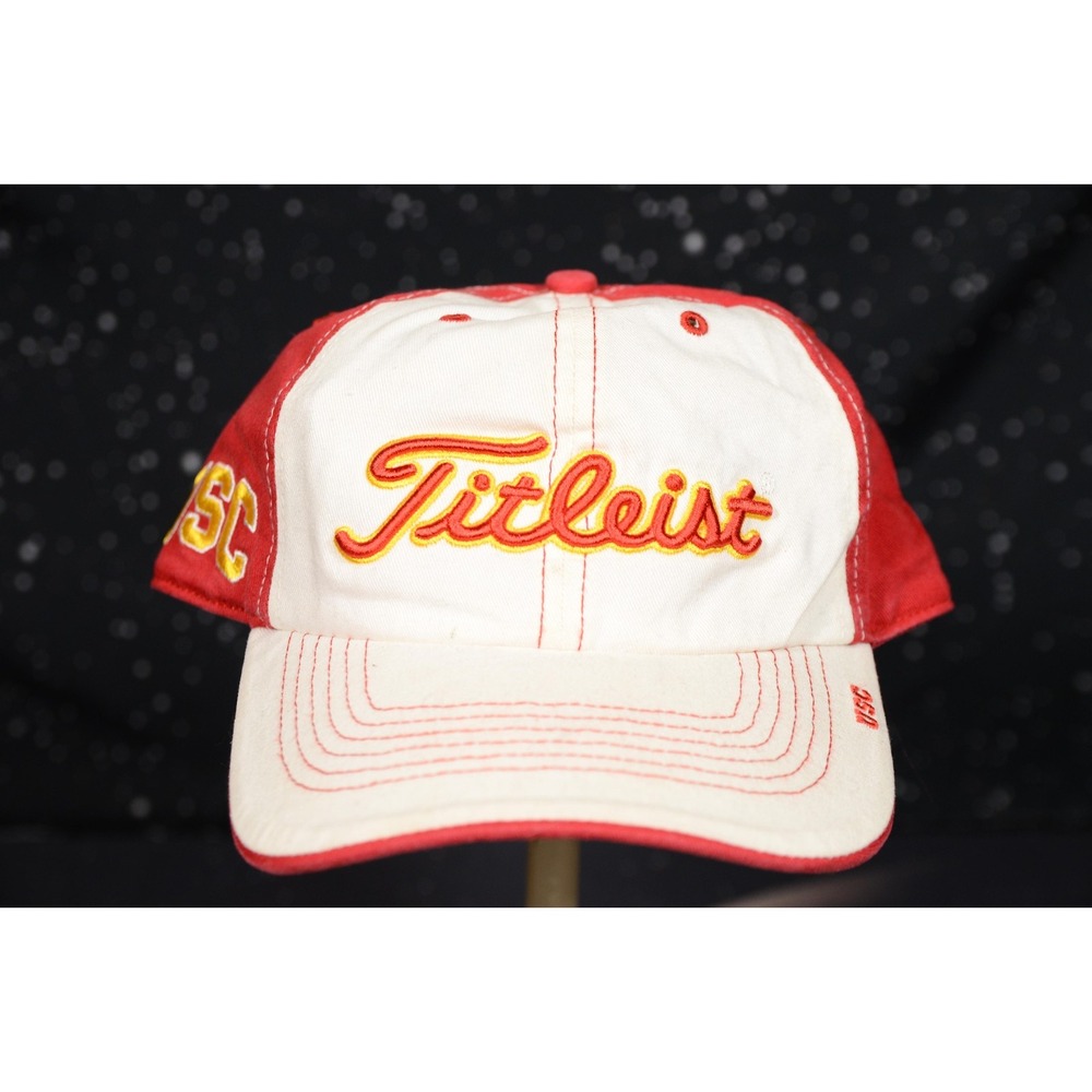 USC Trojans Titleist Hat Cap Strap Back Mens One Size Red NCAA Golf Embroidered
